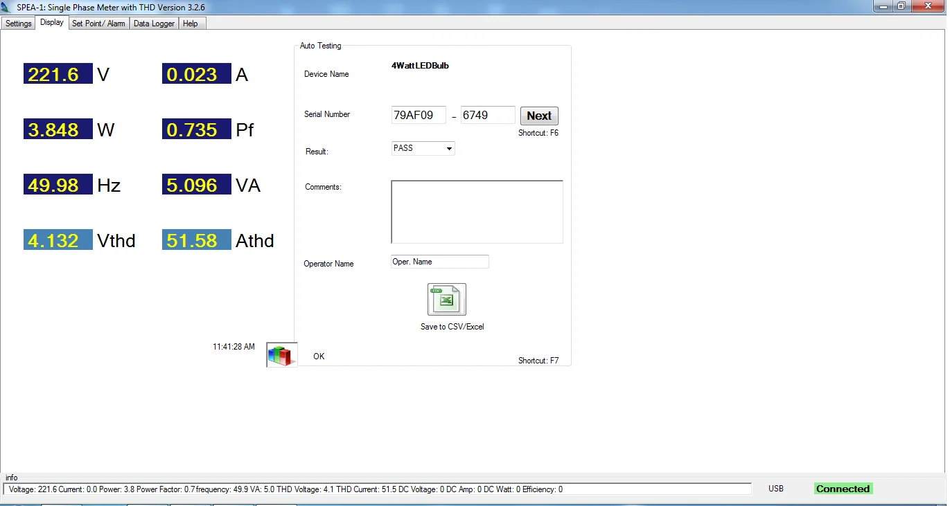 SPEA-1 Main page for 4 Watt LED Bulb